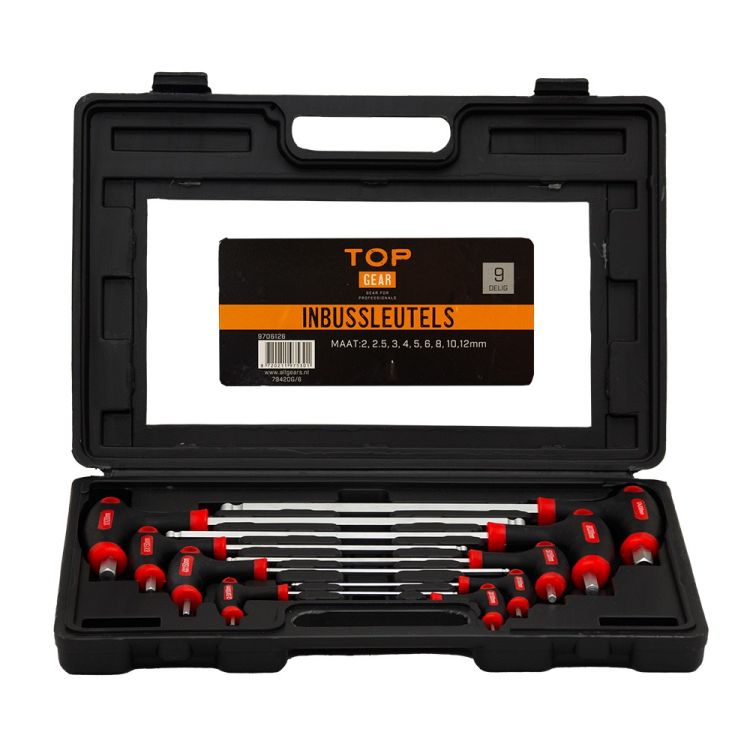 Inbussleutelset HEX 9-delig box - TOPGEAR