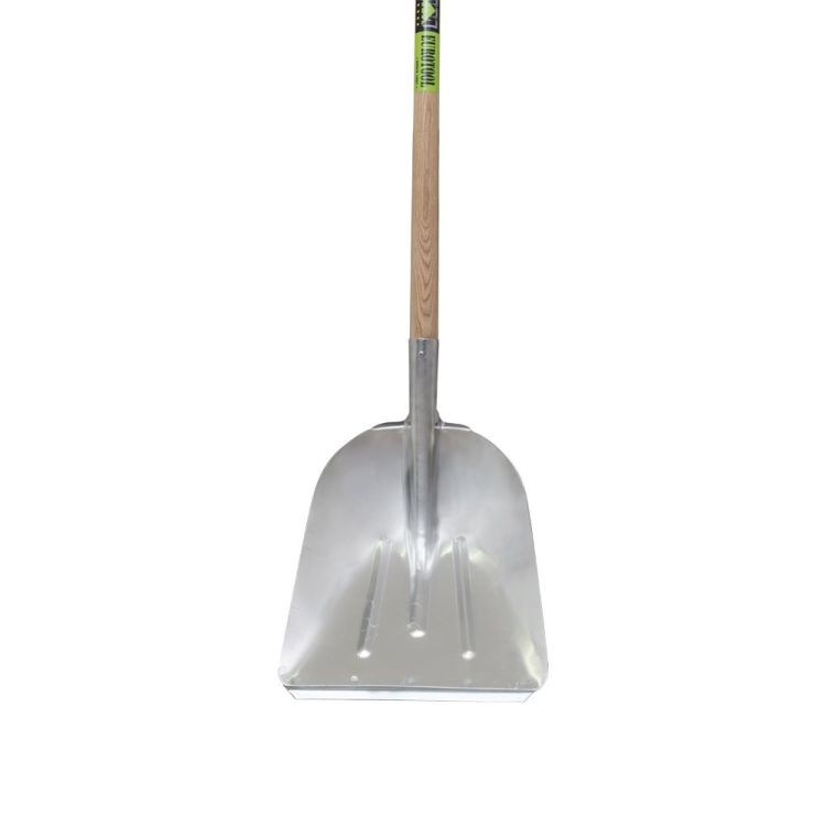 Graanschop aluminium 134 cm slijtstrip & houten D-steel