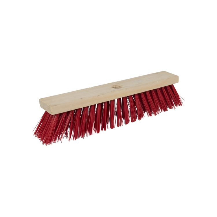 Bezem nylon rood 40 cm