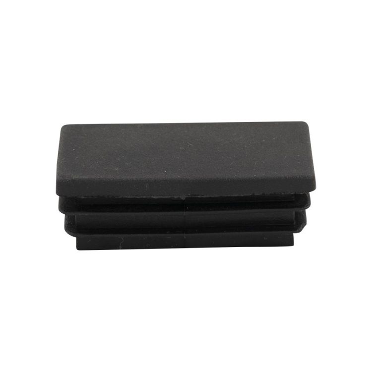 Insteekdop rechthoek 50 x 25 mm - zwart