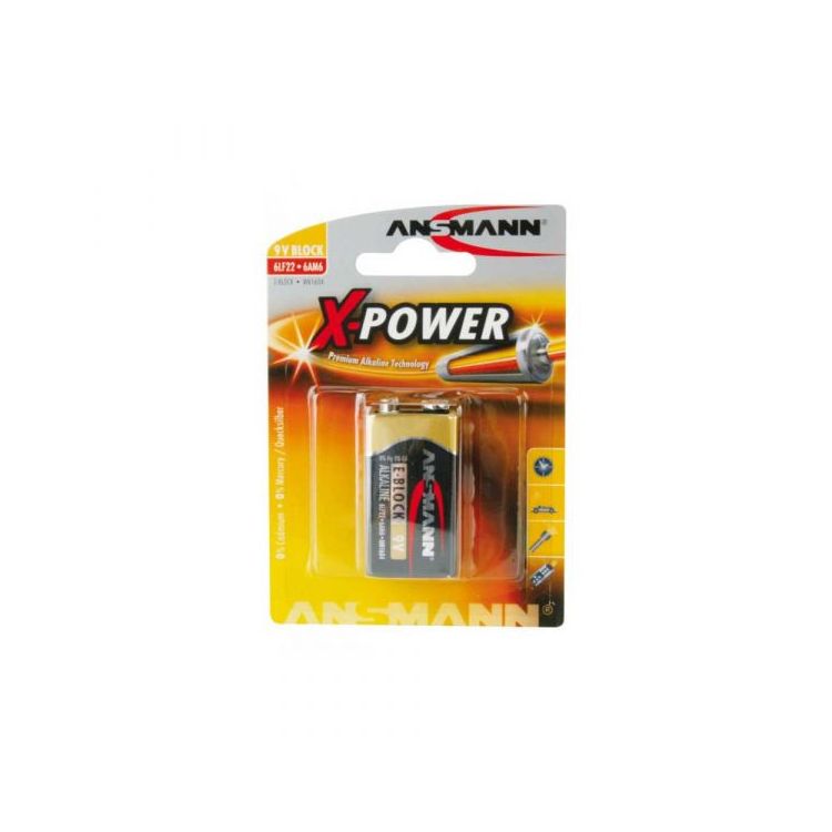 X-power alkaline batterij 9 volt - Ansmann
