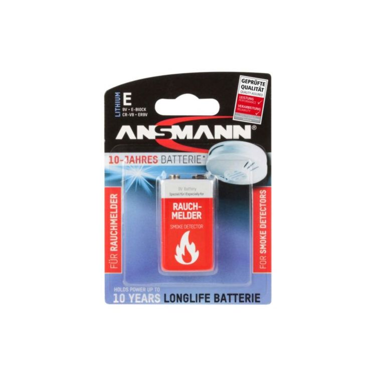 Rookmelder 10 jaar lithium batterij 9 volt
