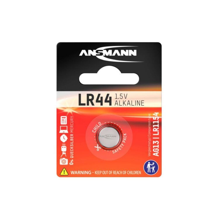 Alkaline knoopcel LR44 / AG13 - Ansmann