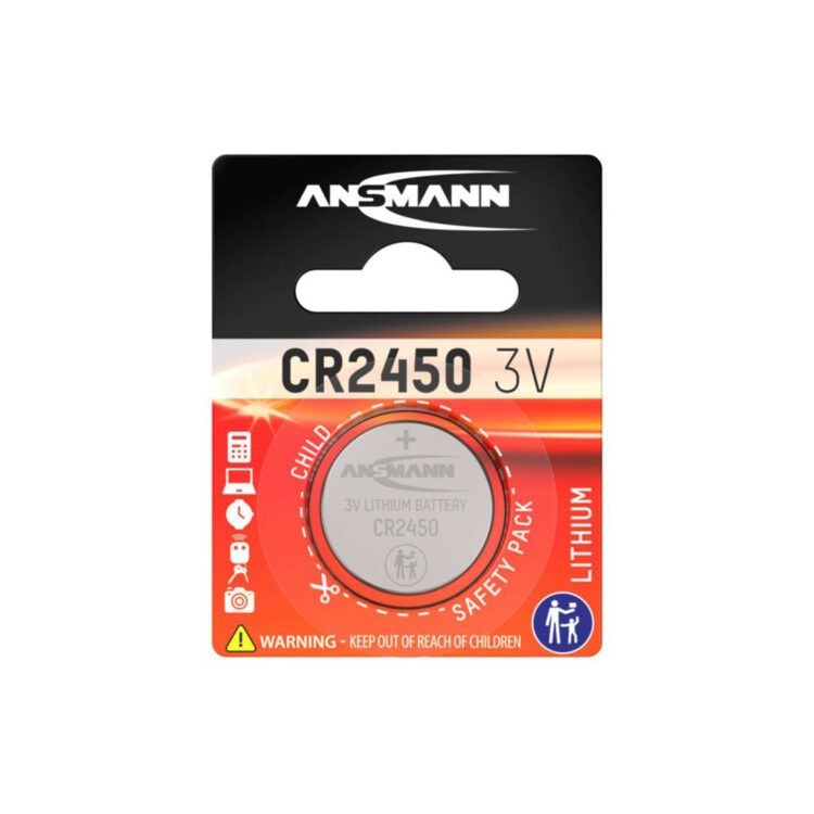 Lithium knoopcel CR2450 1 stuk - Ansmann