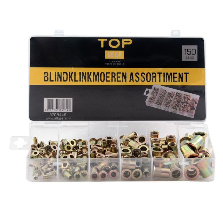 Blindklinkmoeren assortiment 150 delig - TOPGEAR