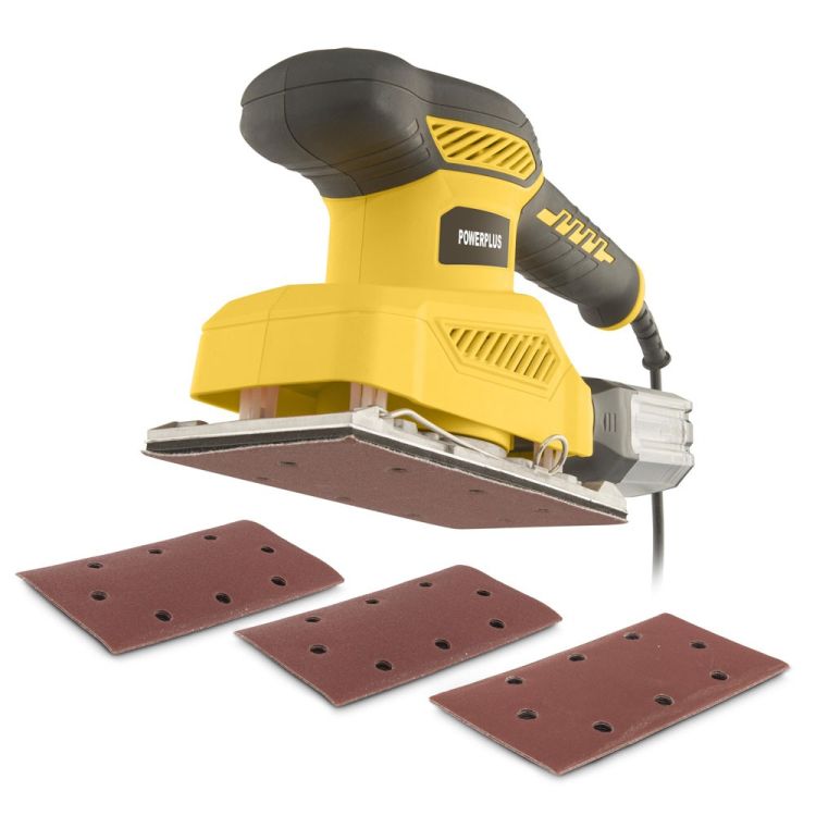 Vlakschuurmachine 260W - 6 acc. - POWERPLUS