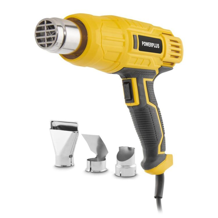 Heteluchtpistool 2000W - 3 acc. - POWERPLUS