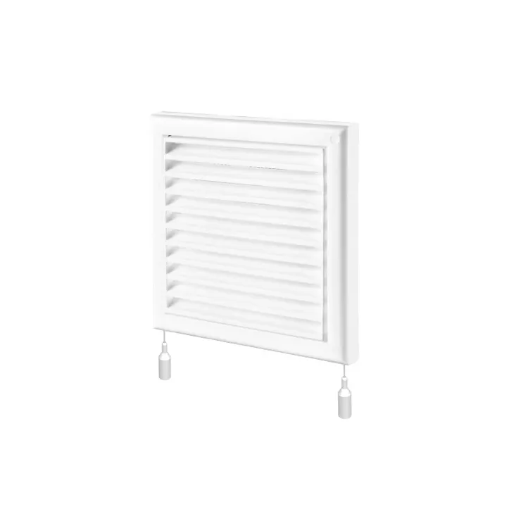 Ventilatierooster kunststof afsluitbaar 250x250 mm - met trekkoord