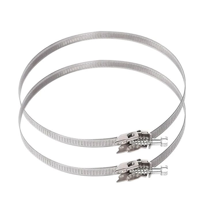 2x RVS slangklem 50-110 mm - snelsluiting