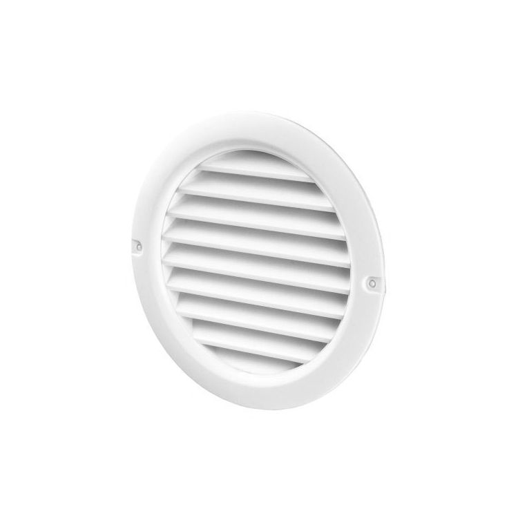 Schuifrooster rond wit Ø 125 mm