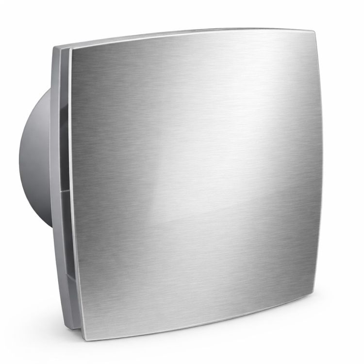 Badkamer ventilator vochtsensor/timer 125 mm aluminium Silent