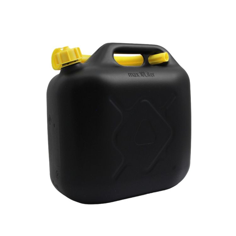 Kunststof jerrycan 10 liter met afsluitdop en flexibele tuit