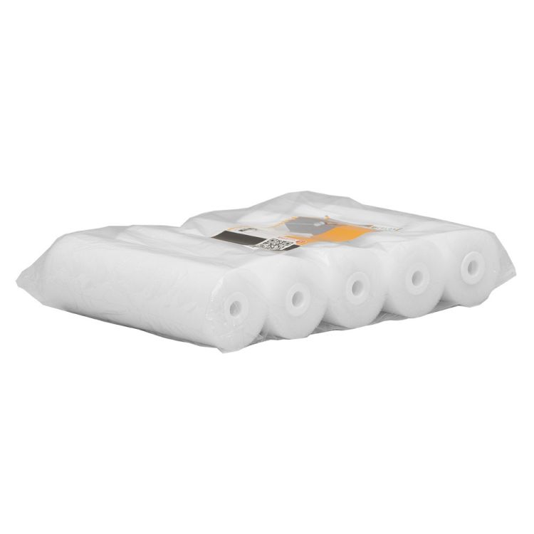 Verfrollers schuim 10 cm fijn, set van 5 stuks