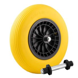 Kruiwagenwiel anti lek PU 4.80/4.00-8 kunststof velg incl. as
