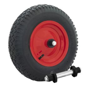 Kruiwagenwiel 4.80/4.00-8 luchtband metalen velg + as