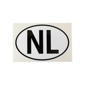 Sticker "NL" - zeflklevend - 85x58 mm