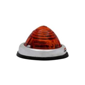Positielamp oranje met chroom rond 70 mm
