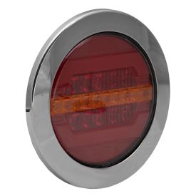 Achterlicht rond chroom met dynamic LED