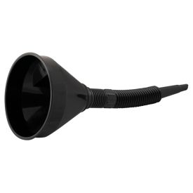 Trechter zwart met flexibele tuit kunststof