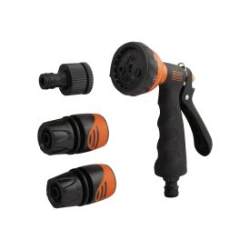 Tuinsproeier set handsproeier kraanstuk 1/2 en 3/4 + koppelingen - BLACK+DECKER