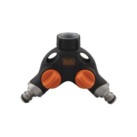 2-weg waterverdeler kraanstuk met waterstop - BLACK+DECKER