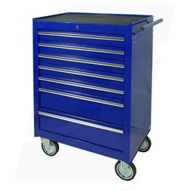 Lege gereedschapswagen met 7 laden afsluitbaar & verrijdbaar blauw