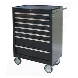Lege gereedschapswagen met 7 laden afsluitbaar & verrijdbaar zwart