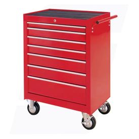Lege gereedschapswagen met 7 laden afsluitbaar & verrijdbaar rood
