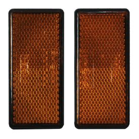 Reflector rechthoek oranje plak set 2 stuks - TRAILERGEAR