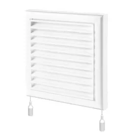 Ventilatierooster kunststof afsluitbaar 186x186 mm - met trekkoord