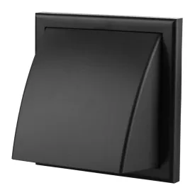Ventilatierooster met kap zwart 154 x 154 mm | Ø 100/125/110x54 mm