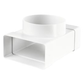 Ventilatiekanaal vlak t-stuk 110x54 mm ø100 mm