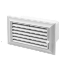 Ventilatiekanaal vlak 220x54 mm PVC muurrooster