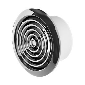 Ventilatierooster rond chroom Ø 100 mm