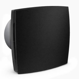 Badkamer ventilator 125 mm aan/uit mat zwart Silent