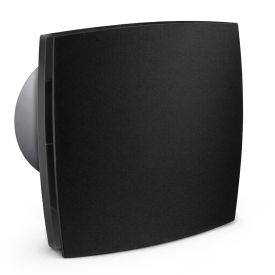Badkamer ventilator 100 mm met timer mat zwart Silent