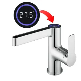 Wastafelkraan met display WAHLBACH QMIX300 chroom