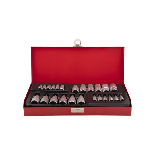 Dop en bitten set 1/4" + 1/2" torx 25-delig