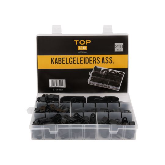 Kabelgeleiders assortiment 200-delig TOPGEAR
