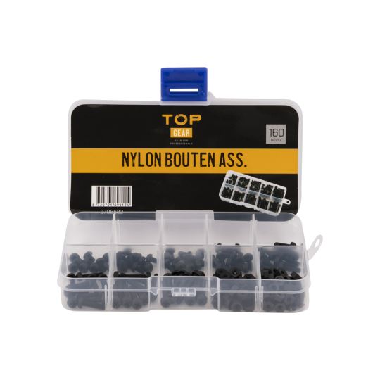 Nylon bouten assortiment 160-delig TOPEAR