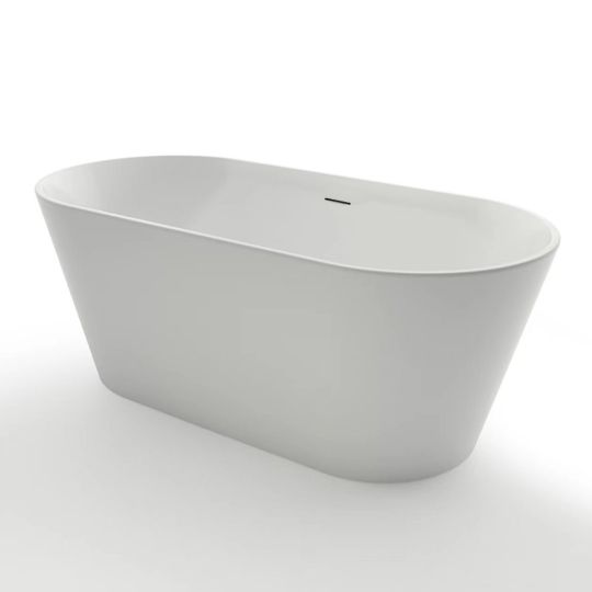 Yamila Vrijstaand bad 170 x 75 cm mat wit ovaal - Wahlbach