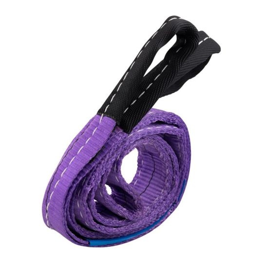 Hijsband 1 ton, paars, 2 meter, verstevigde lussen - TRAILERGEAR 