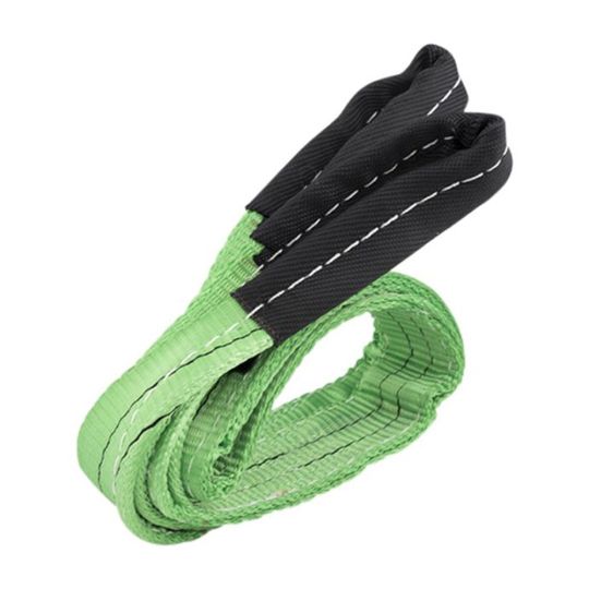 Hijsband 2 ton, groen, 1.5 meter, dubbel gelaagd, lussen - TRAILERGEAR 
