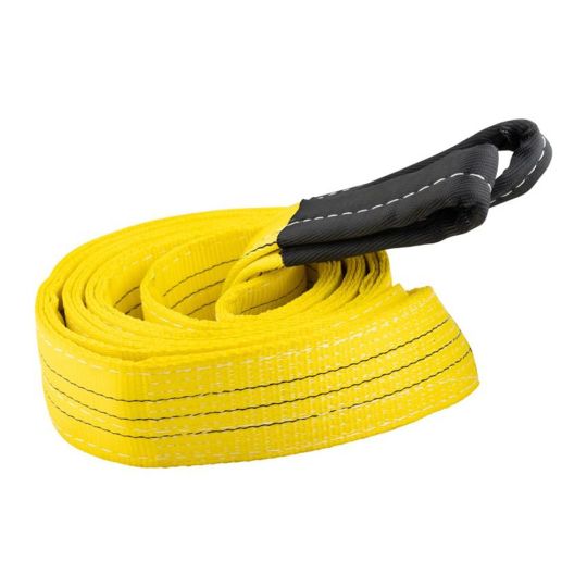 Hijsband 3 ton, geel, 6 meter, dubbel gelaagd, lussen - TRAILERGEAR 