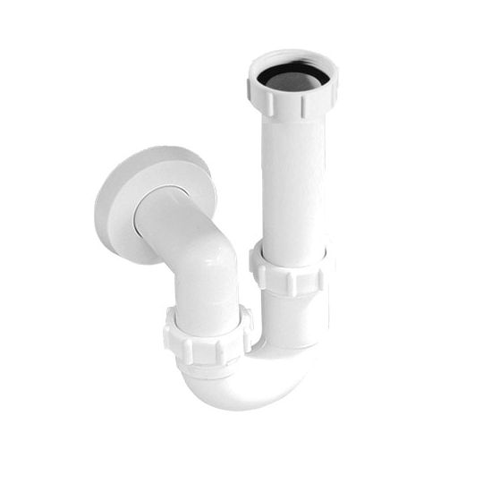 Siphon white for utility sinks