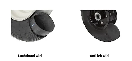 kruiwagen anti lek wiel en luchtband wiel
