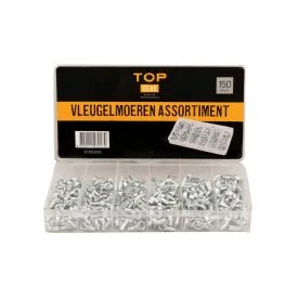 Vleugelmoeren assortiment 150-delig
