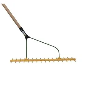 Hooihark dubbel getand houten steel 160 cm