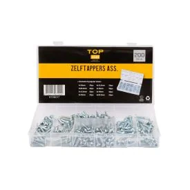 Zelftappers assortiment 200-delig TOPGEAR