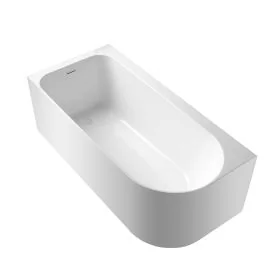Corner bath left 180 x 80 cm white glossy acrylic - Wahlbach
